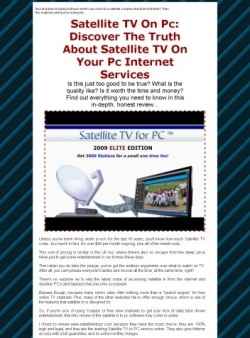 Satellite TV On PC