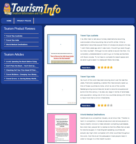 Tourism Review Site