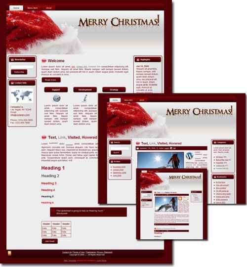 Christmas Theme for WordPress and Blogger