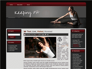 Keeping Fit Theme for WordPress and Blogger 1