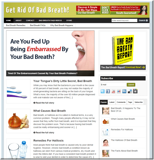 Bad Breath PLR Blog