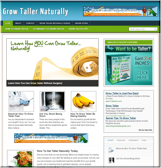 Grow Taller Niche Blog