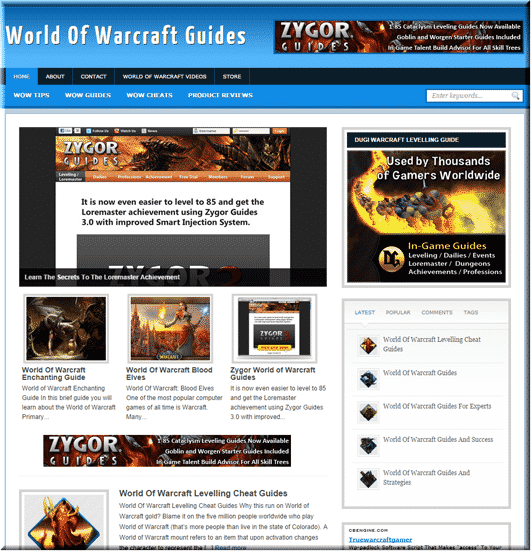 World of Warcraft PLR Blog