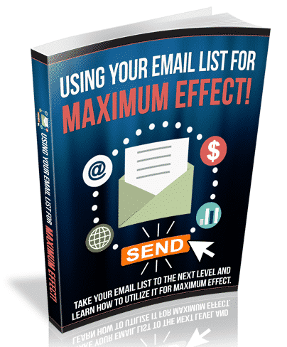 Using Email List For Maximum Effect eBook,Using Email List For Maximum Effect plr