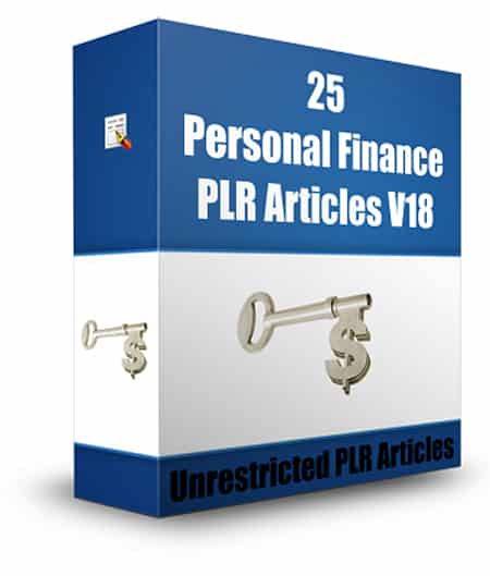 25 Personal Finance PLR Articles V18 Articles,25 Personal Finance PLR Articles V18 plr