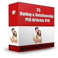 25 Dating & Relationship PLR Articles V18