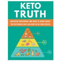 Keto Truth book cover with diet pyramid and food icons.