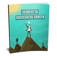 Book cover titled 'Secrets to Successful Career' with illustration.