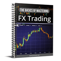 FX Trading guidebook with candlestick chart cover.