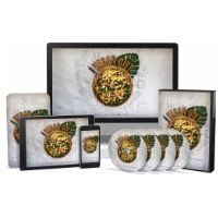 Assorted devices displaying golden sunflower wallpapers.