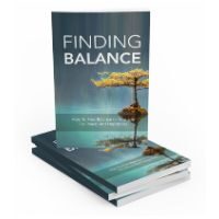 Finding Balance book cover with tree and reflective water.