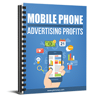 E-book cover on mobile phone advertising profits.
