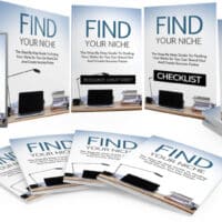 Variety of 'Find Your Niche' marketing materials displayed.