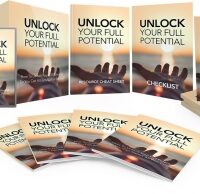 Set of motivational books titled "Unlock Your Full Potential".