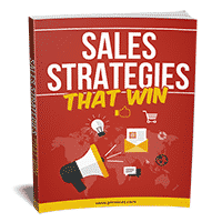 Book cover titled 'Sales Strategies That Win' with icons.