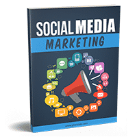 Book cover on Social Media Marketing with icons.