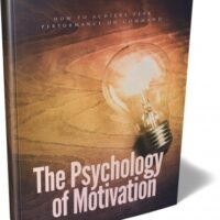 Book cover titled "The Psychology of Motivation" with lightbulb graphic.