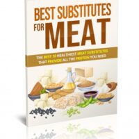 Book cover on top meat substitutes for protein.