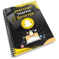 Spiral notebook cover featuring 'Snapchat Traffic Booster' design.