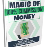 Book cover titled 'Magic of 100% Commission Money.'