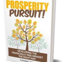 Prosperity Pursuit book cover with money tree illustration.