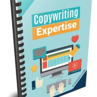 Spiral-bound copywriting guidebook with icons and illustrations.