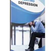 Slaying Depression book cover with distressed man sitting.