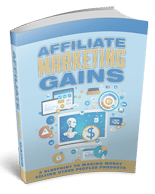 Affiliate Marketing Gains eBook cover design.
