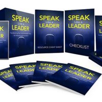 Speak Like a Leader book series and resources display.