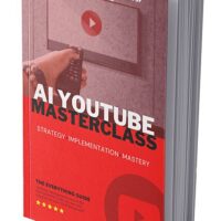 AI YouTube Masterclass book cover with strategy tips.