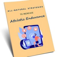 Athletic endurance book cover with male athlete and health icons.
