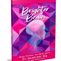 Brighter Brain book cover with geometric design and brain illustration.