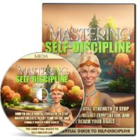 Mastering Self-Discipline CD and book cover with nature background.