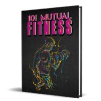 Colorful "101 Mutual Fitness" book cover with neon athlete.