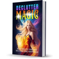 Declutter Magic book cover with mystical woman and fire.