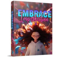 Book cover with joyful girl and 'Embrace Imperfection' text.