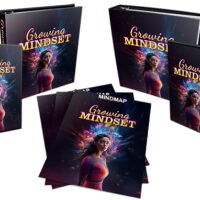 Growing Mindset book covers with cosmic-themed artwork