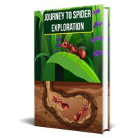 Book cover for 'Journey to Spider Exploration' with ants.