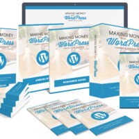 WordPress money-making guides and digital resources displayed.