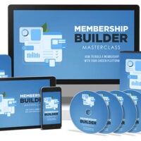 Membership Builder Masterclass promotional multimedia setup.