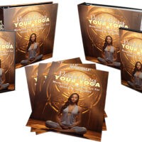 Yoga guide DVDs with meditation pose on covers