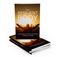 Book cover "The Resilient Body" with silhouette and sunrise.