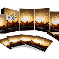 Collection of "The Resilient Body" wellness books and guides.