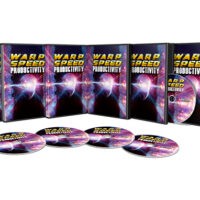 Warp Speed Productivity software package with DVDs and covers.