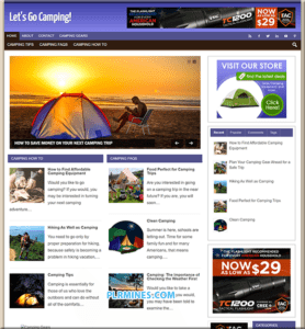 camping tips plr website
