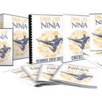 Email List Ninja marketing course materials displayed.