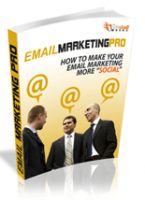 Email Marketing Pro eBook cover with social media icons.