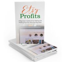 Etsy Profits" book cover on Etsy store guide.