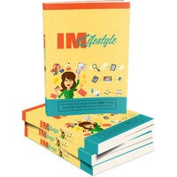 Colorful books on social media and lifestyle themes.