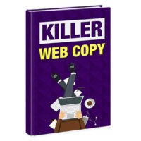Killer Web Copy book cover with buried typewriter illustration.
